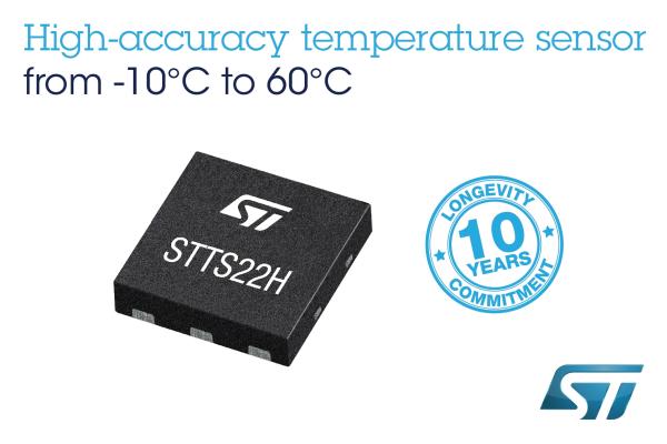 STTS22H – LOW-VOLTAGE, ULTRA-LOW-POWER, 0.5 °C ACCURACY I2C/SMBUS 3.0 TEMPERATURE SENSOR