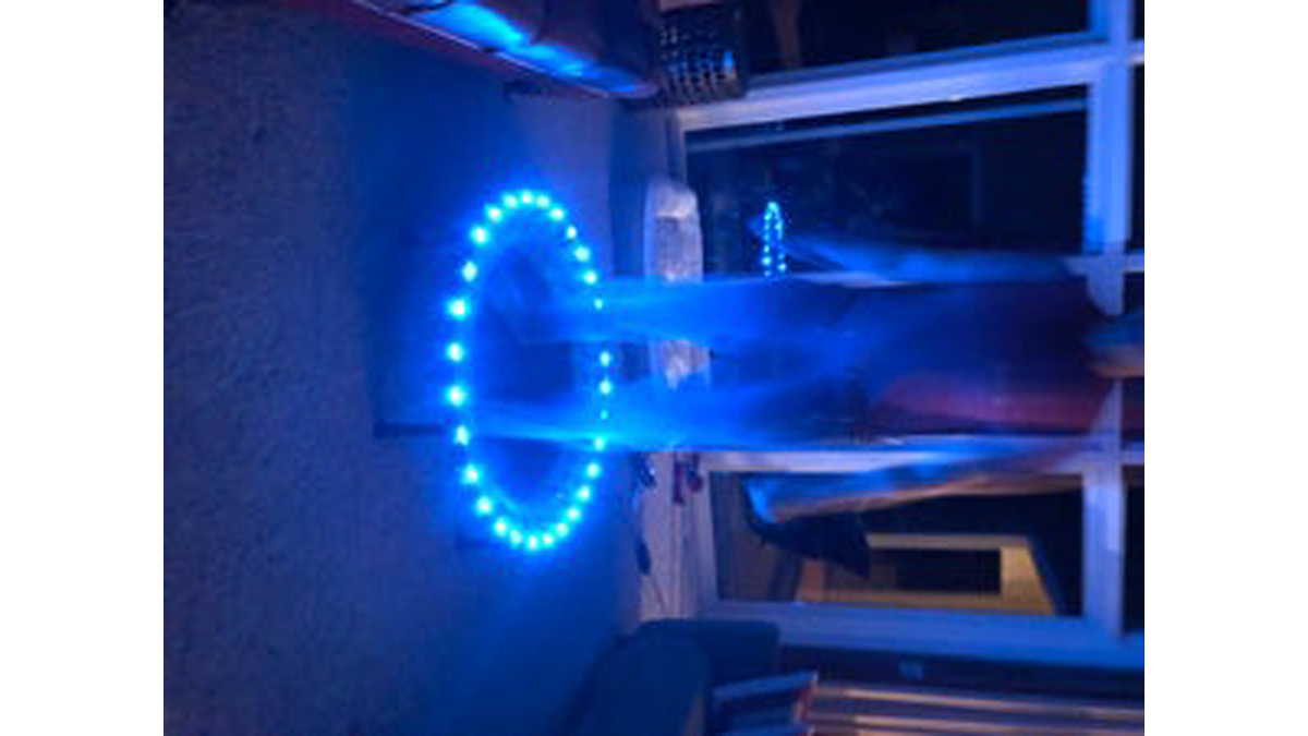 Jump Sensitive Neopixel Trampoline