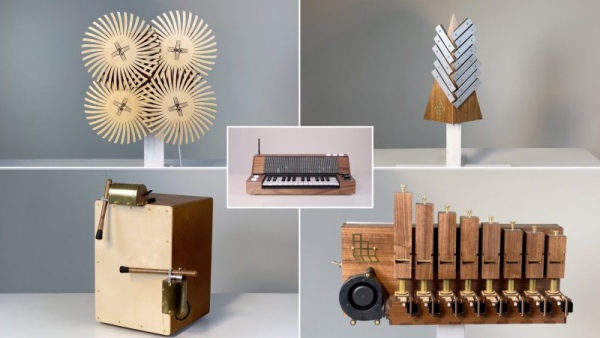 MECHANICAL MUSICAL SCULPTURE RECALLS THE FOUR MUSES