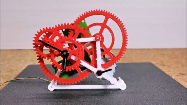 A SIMPLE 3D PRINTED GEAR CLOCK SHOWS OFF HOW IT WORKS