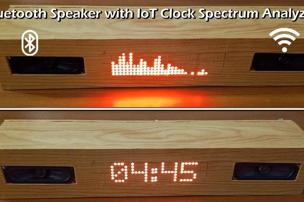Bluetooth-Speaker-Wifi-IoT-Clock-With-Spectrum-Analyzer