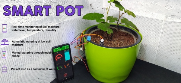 Self Watering Smart Pot Using NodeMCU 1