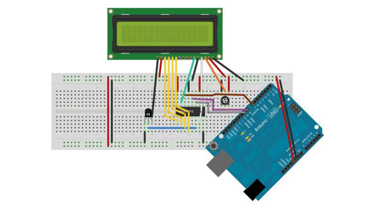 Hookup an LCD to an Arduino circuit