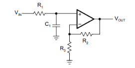 First-Order Noninverting Low-Pass Filter