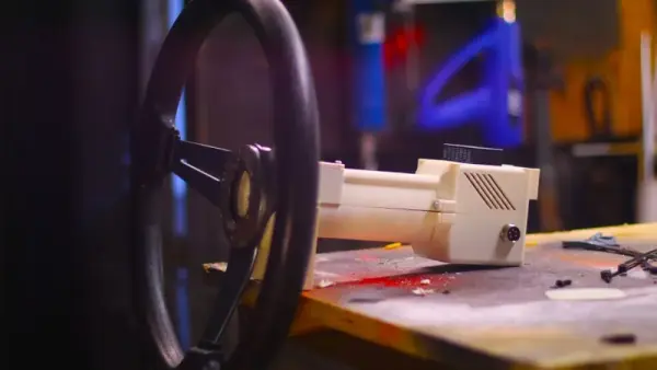 FORCE FEEDBACK STEERING WHEEL MADE FROM POWER DRILL