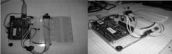 Figure 11. Temperature sensor prototype with ribbon cable