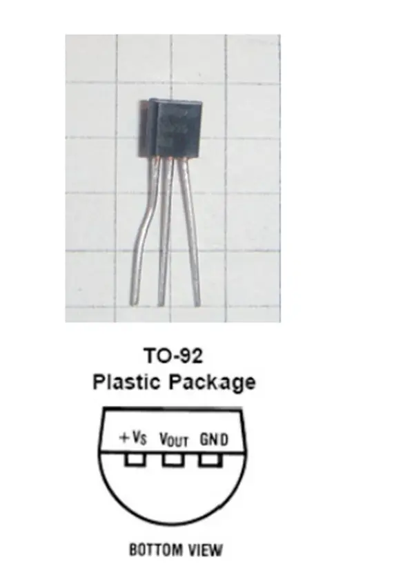 Figure 6. LM35 precision centigrade temperature sensor