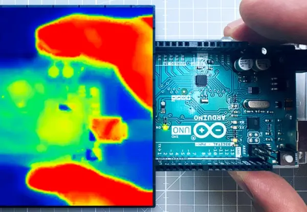 Low cost thermal camera built using Arduino