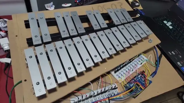 AUTO XYLOPHONE USES HOMEMADE SOLENOIDS 1