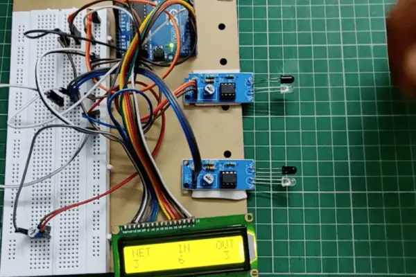 Arduino Powered Bidirectional Counter with IR Sensor