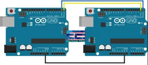 How to serially connect two Arduino Boards