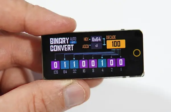 T Display AMOLED Touch ESP32 board binary converter project